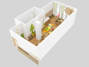 Conception de salle de classe de garderie Moetry, thème forêt naturelle, design d'intérieur de salle de classe pour enfants - Product Image 5