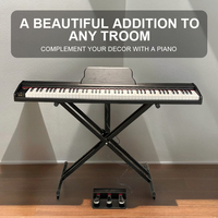 DEMAN XH-8802L Free Design Custom Logo Weighted Instruments Music Upright Digital Piano Midi 88-Key 1 Pedal Durable 800 Premium
