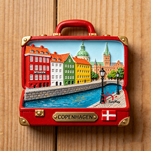 Imán Creativo 3D Redondo para Refrigerador con Diseño <span class=keywords><strong>de</strong></span> Galletas Danesas, Calle <span class=keywords><strong>de</strong></span> <span class=keywords><strong>Copenhague</strong></span> y Bicicleta, Imán <span class=keywords><strong>de</strong></span> Resina para Tienda <span class=keywords><strong>de</strong></span> Recuerdos Turísticos - Product Image 6