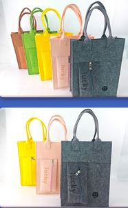 Bolsa de Fieltro de Lana con Logotipo Personalizado y Organizador de Accesorios Multicolor para Estudio, Trabajo y Viajes, Mochila Promocional - Product Image 4
