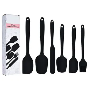 6 peças utensílios de cozinha Silicone Food Grade espátula espátula raspador de silicone creme escova de óleo conjunto cozimento ferramenta