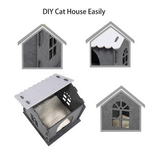 Benutzer definierte Haustier produkte Bett Nest Häuser & Möbel DIY Filz Katzen haus Haustier käfige Großhandel - Product Image 5