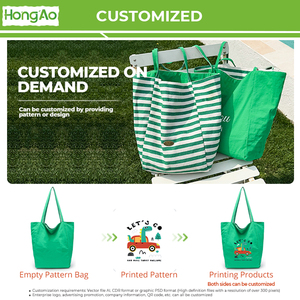 Hongao Nhật Bản Phong Cách Có Thể Đảo Ngược Sọc Dual-Mục Đích Tàu Sân Bay Cầm Tay Canvas Cuốn Sách Tote Túi Ribbon Cho Đơn Giản Nghiên Cứu Quá Cảnh - Product Image 3