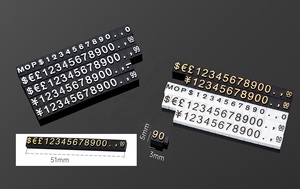 تسميات عرض أسعار رموز أحرف قابلة للتعديل لعدادات التجزئة الفاخرة علامات تجارية خفيفة الوزن - Product Image 5