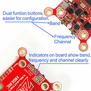Hglrc vtx Pro 1.6W 5.8G 40CH ส่งสัญญาณพร้อมไมโครโฟนพิท/25/400/800/1.6w ปรับได้สำหรับการแข่งโดรน RC - Product Image 5