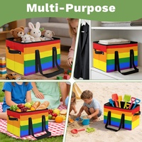Panier de courses pliable classique personnalisé arc-en-ciel Fierté Gay, panier de transport écologique pour cadeaux d'exposition et courses au supermarché
