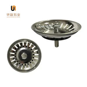 Sink Plug Substituição Kitchen Sink Waste Basket Strainer Personalizado Comercial Aço Inoxidável Moderno Aço Inoxidável Prata ou OEM
