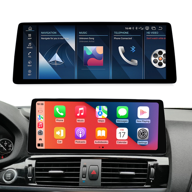12.3inch Android 14 2K QLED Screen CARPLAY AUTO for Bmw X3 F25 X4 F30 X5 E70 X5 E71 F15 F16 F86 F10 F11 F18 GPS Navig Car Audio