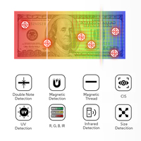 Bank Grade Cis Numéro de série Valeur multi-devises Compteur d'argent Électrique Portable Mixte Bill Détecteur Machine Comptage de billets