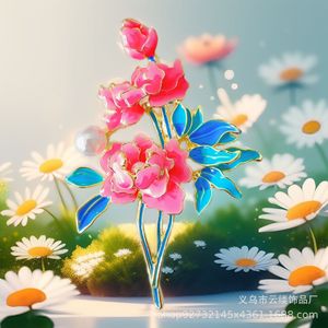 Style Courtois, Luxueux, Élégant et d'une élégance raffinée. Broche en perles de fleurs de pivoine, broche élégante et haut de gamme pour cheongsam - Product Image 3