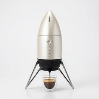 Machine à café portable multifonction 3-en-1 sans fil chauffée Kapachi New Rocket Edition, capsule italienne semi-automatique miniature