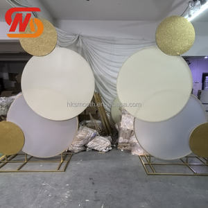 SMOOTH Customized Gold <b>Wedding</b> Stage Decoration Metal Arch Hall Backdrop Metal Stand Wall Iron <b>Frame</b> Stand - Product Image 1