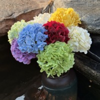 Fleur d'hortensia artificielle en latex à toucher réel, vente en gros de fleurs d'hortensia, fleurs artificielles pour mariage, arrangement floral