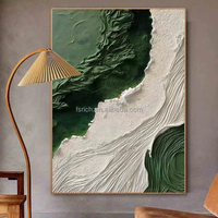 Toile murale 3D encadrée, peinture abstraite de montagnes bleues à l'aquarelle, impressions de paysages naturels, décoration minimaliste moderne pour la maison