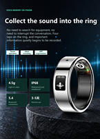 Anneau intelligent AI avec enregistreur vocal, traduction en temps réel, suivi des signes vitaux, modes multisports, contrôle de la caméra à distance