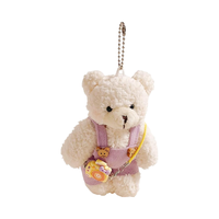 Yuhongtoys Mini mignon ours coton porte-clés en peluche charme unisexe pour robe sac à dos sac à main décorations