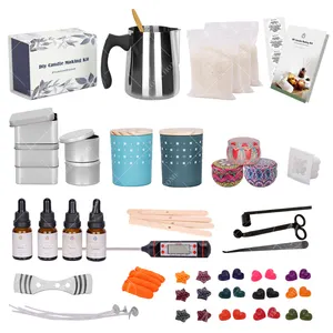 AROMA HOME DIY Bestseller Kerze Rauchfreies Sojabohnen wachs Herstellung Kreativer Farb block Pflanze Ätherisches Öl Kit Set für hausgemachte