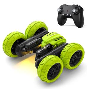 Coche de control remoto de 2,4 GHZ, Mini coche de acrobacias RC giratorio de 360 grados con palabras de luz LED, 4 modos de demostración para niños - Product Image 2