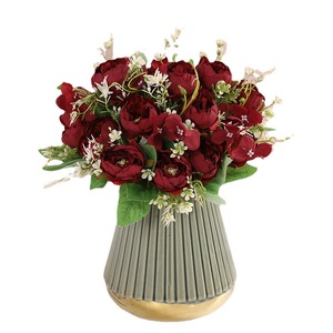 Ramo de Peonías Artificiales de Seda, Perfumadas, al por Mayor, para Bodas, Decoración Floral para Interiores, Exteriores, Jardín y Hogar - Product Image 4