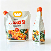 Aangepaste Verpakking Drankzak Mondstuk Zak Plastic Zakken Vloeibare Sap Verpakking Stand Up Pouch Met Tuit