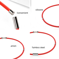 Collier d'ions négatifs en silicone Collier en acier au titane Usine quantique Bijoux personnalisés Pendentif intégré en silicone