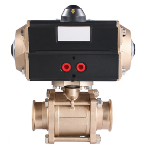 Vente de liquidation COVNA B2B, vanne à bille pneumatique à retour par ressort en acier inoxydable à trois voies 1/2 pouce 2 voies 3PC 1000WOG - Product Image 1