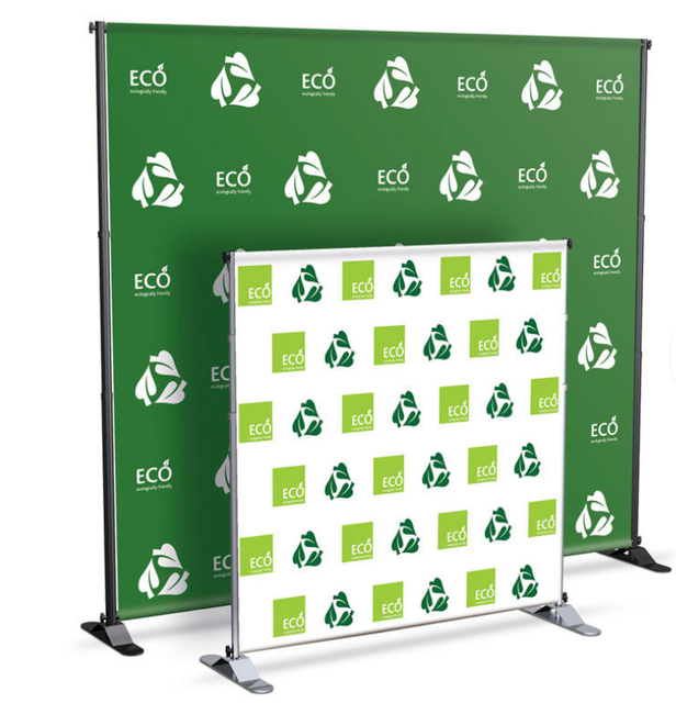 Adjustable Step and Repeat Telescopic Backdrop for Photography Parties Weddings Event Media