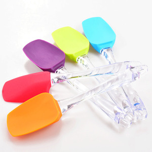 Hot Silicone <strong>Spatula</strong> Cooking Utensils Set 3 Piece with Mini Scraper and Transparent Handle Silicone Brush <strong>Spatula</strong> - Product Image 6