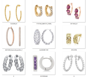 <span class=keywords><strong>Orecchini</strong></span> a Cerchio da 22mm in Argento Sterling 825 Placcato con Cristalli <span class=keywords><strong>Swarovski</strong></span> per Donne - Product Image 4