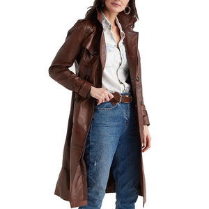 Abrigos de Cuero Genuino para Hombre, Estilo Nuevo, Personalizados, Tallas Grandes, Largo Regular, Color Personalizado, Cierre de Botones, Abrigos de Cuero para Mujer - Product Image 3
