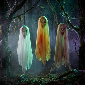 Decoraciones Colgantes de Fantasmas de Halloween, Paquete de 3, Calaveras, Calabazas y Fantasmas para Decoración de Jardín, Interiores, Árboles y Fiestas, Venta al Por Mayor - Product Image 3
