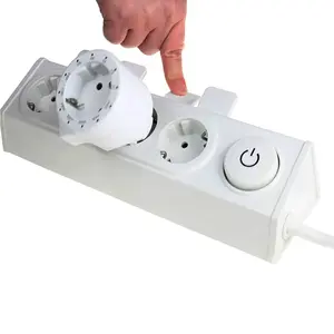 Alta calidad Multi Socket Power Strip Protector contra sobretensiones Extensión Enchufe con interruptor emergente