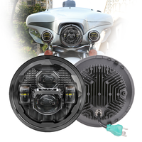 Chine Usine 7 ''Led Phare pour Moto Led Projecteur Phares H4 Led Phare Noir 3600lm Système D'éclairage