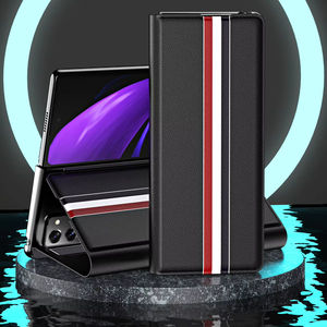 حافظة هاتف محمول عالية الجودة من الجلد الصناعي مقاومة للصدمات مع حامل بطاقات وواقي شاشة لهواتف Z Fold 2/<span class=keywords><strong>3</strong></span>/4/5/6/7 - Product Image 1