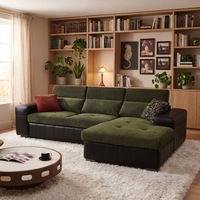Ensemble de canapé-lit Chesterfield de luxe convertible avec structure en bois, capitonné moderne, pour appartement, hôtel, villa, salon