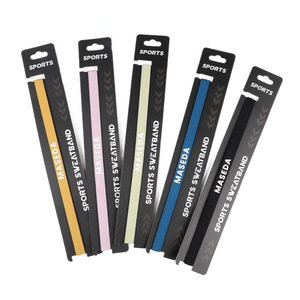 Bandeau de sport Shiwei hautement élastique, tissé, anti-transpiration, pour fitness, course à pied, yoga, 6 couleurs, en spandex et coton, respirant, antidérapant - Product Image 5