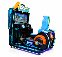LECHUANG Machine de jeu d'arcade de course automobile pour un joueur, simulateur de conduite à monnayeur, pour centre de divertissement intérieur et salle de jeux, en métal