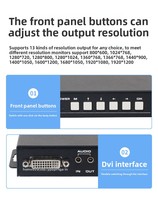 Convertidor de señal multifunción Hardrock WS-QC-GS005 Universal Metal Converter /DVI/VGA/YPBPR/CVBS+LR Entrada/Salida 1920x1080