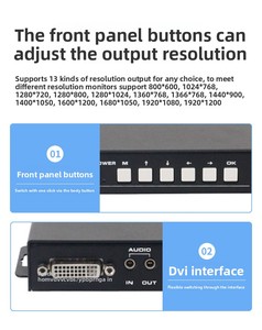ฮาร์ดร็อค WS-QC-GS005 ตัวแปลงโลหะอเนกประสงค์/DVI/VGA/YPBPR/CVBS+LR อินพุตเอาต์พุตตัวแปลงสัญญาณมัลติฟังก์ชั่น 1920x1080 - Product Image 2