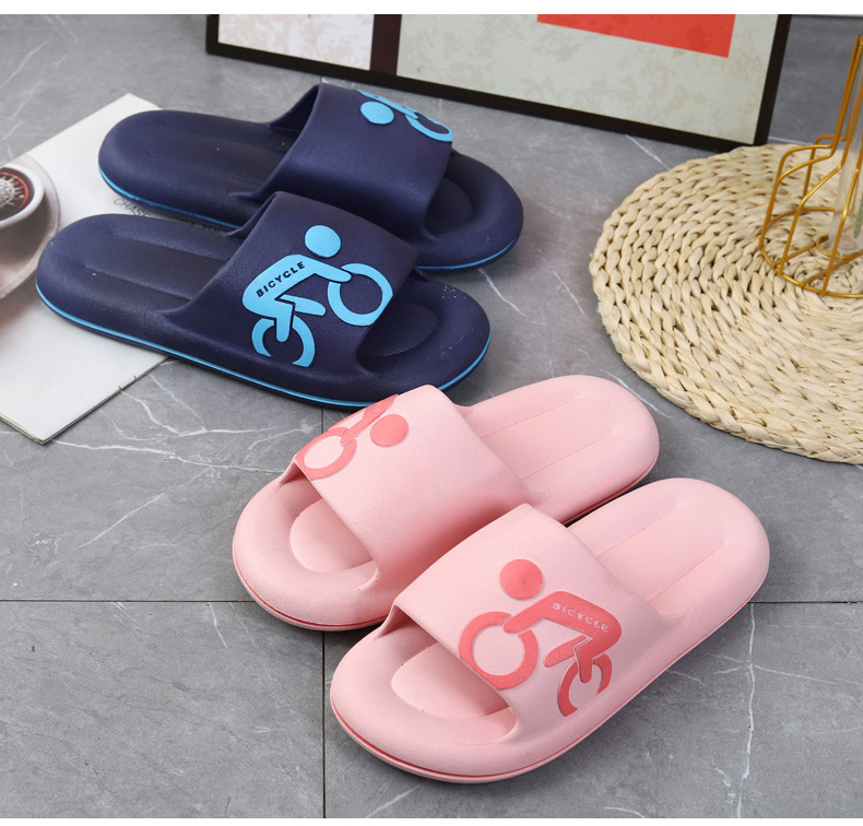 Promotional Slippers Bath Slides EVA Soft Non-slip Couple Sleepers Shoes Women Slipper
