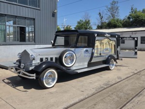 Limusina Clásica de Transporte Especial, Exquisito Coche Fúnebre Eléctrico de Lujo, Coche Fúnebre Vintage Tirado por Caballos en Venta - Product Image 2