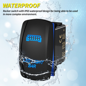 Tùy chỉnh laser ON-OFF SPST rokcker Thiết bị chuyển mạch 20A/12V màu xanh biển không thấm nước phía sau đèn Rocker chuyển đổi dẫn ánh sáng Bar thiết bị chuyển mạch 5pin - Product Image 4
