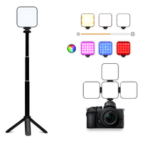 T64RGB ABS Photographique Vidéo Selfie Studio Fill Lighting Cell Phone Holder Live Stream LED Video Light