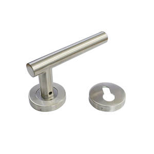 Manija de puerta moderna Palanca de puerta interior Manija de puerta de prevención de incendios de acero inoxidable para hotel y oficina - Product Image 6