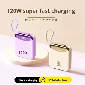 Batterie externe 20000 mAh à charge ultra-rapide PD22.5W, best-seller, avec câbles intégrés pour iPhone, haute capacité, chargeur portable - Product Image 6
