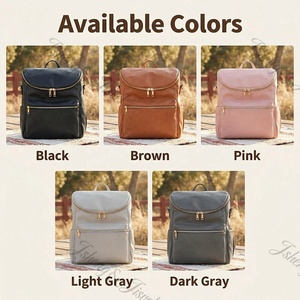 <span class=keywords><strong>Sac</strong></span> à dos à <span class=keywords><strong>langer</strong></span> grande capacité 30-40L en cuir PU résistant à l'eau, antivol, avec porte-bouteille isotherme, <span class=keywords><strong>sac</strong></span> de maternité pratique - Product Image 2