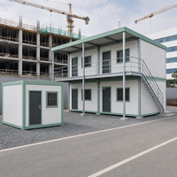 Bâtiment modulaire préfabriqué en panneaux sandwich d'acier pour bureau de chantier, conteneur de 20 pieds ou 40 pieds, dortoir pour ouvriers