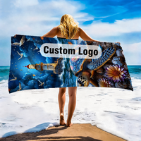 Custom Personalized Luxury Beach Towel With Logo Custom Print Fast Shipping Summer Large Beach Towel Microfiber