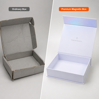 Boîte cadeau rigide en papier avec fermeture magnétique personnalisée, avec logo en estampe dorée, pour vêtements, chaussures, porte-cartes de visite et boîte à stylos