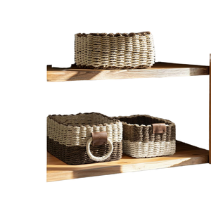 ตะกร้าเก็บของโฮมพลัสสานมือจากวัสดุธรรมชาติอเนกประสงค์ ชุด 3 ใบ ทนทาน เป็นมิตรกับสิ่งแวดล้อม - Product Image 1